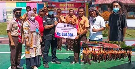 Lapas Kelas II B Pariaman adakan Kejuaraan yel-yel bagi WBP yang mengikuti program kepramukaan