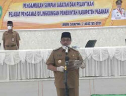 Lantik 56 Pejabat Pengawas, Ini Pesan Bupati Pasaman
