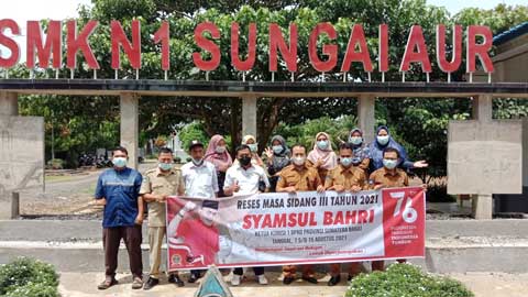 Syamsul Bahri reses di SMKN 1 Sungai Aur