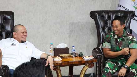 Ketua DPD RI, AA LaNyalla Mahmud Mattalitti Terima Kunjungan Panglima TNI Jenderal Andika Perkasa