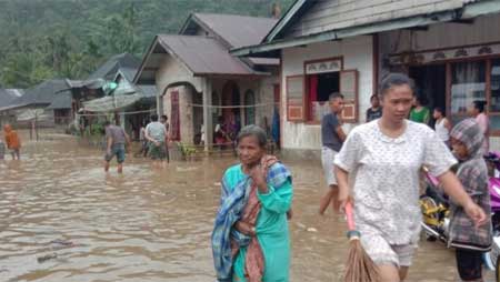Banjir Kembali Terjang Nagari Sinuruik Pasaman Barat