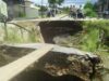 Jembatan Dua T di Koto Tangah, Kecamatan Tilatang Kamang, Kabupaten Agam, ambruk diterjang banjir bandang