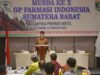 Gubernur Mahyeldi saat buka Musyawarah Daerah X GP Farmasi Indonesia, Sumatera Barat, di Santika Premiere Hotel, Padang