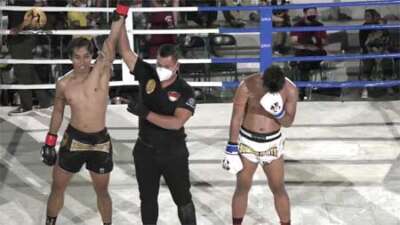 Luar Biasa! Pukulan “White Rock” Serieal Effendy Gulung Nur Humam di Bali Summer Fights Muay Thai Championship