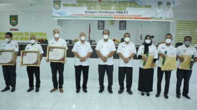 Bappenda Serahkan SPPT PBB-P2 2022 Kabupaten Asahan