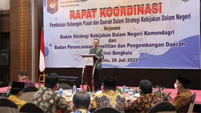 BSKDN Kemendagri bersama Pemprov Bengkulu Gelar Rakor