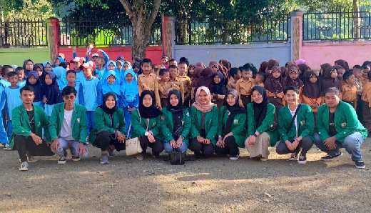 Mahasiswa KKN-PPM Unand di Sungai Batu Gantih Jambi Adakan Rangkaian Sosialisasi kepada Murid SD