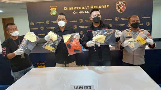 Polda Metro Jaya saat menggelar rilis