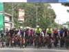 Peserta wave I dan II Gran Fondo Classic pada garis start di Terminal Tri Sri Buana, Simpang Lagoi, Bintan