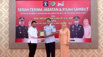 Auliya Gantikan Rudi sebagai Kepala Rutan Padang Panjang
