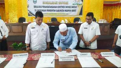 Bappeda Pasbar Gelar Sosialisasi sekaligus Penandatanganan Komitmen Inovasi Daerah