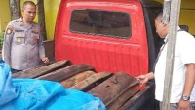 Polsek Muarokalaban Tangkap Pelaku Diduga Curi Bantalan Rel Kereta Api