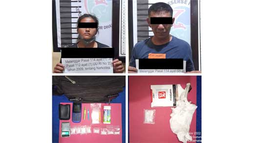 Satresnarkoba Polres Dharmasraya Ringkus Dua Tersangka Narkoba