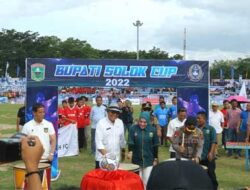 14 Kecamatan Ikuti Turnamen Sepakbola Bupati Solok Cup 2022