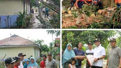 Wako Payakumbuh Beri Semangat Moril Syafrinal, Warga Yang Rumahnya Ditimpa Pohon