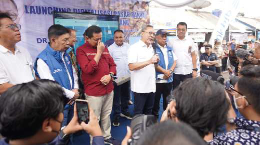 Zulkifli hasan tinjau Pasar Tanjungsari