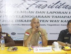 Bawaslu Way Kanan Gelar Rapat Fasilitasi Penanganan Temuan dan Laporan Tahapan Pemilu