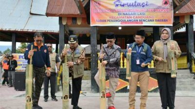 Bupati Agam Pimpin Apel Simulasi Letusan Gunung Marapi