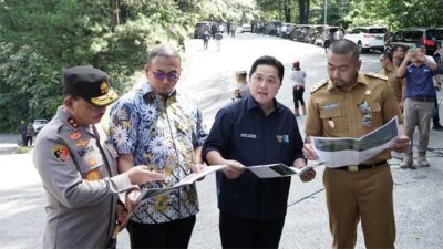 Dukung Pembangunan Fly Over, Menteri Bumn Erick Tohir Tinjau Jalan Sitinjau Lauik