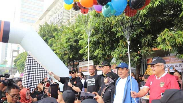 Jalan Sehat Penyelenggara Pemilu bersama Kemendagri, Isyaratkan Pemilu Berjalan Sehat 1 Jalan Sehat Penyelenggara Pemilu bersama Kemendagri