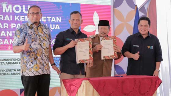 enandatangan Mou antara Pemkab Agam dengan PT KAI
