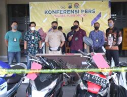 Polres Purworejo Tangkap Empat Tersangka Pelaku Curanmor Lintas Daerah
