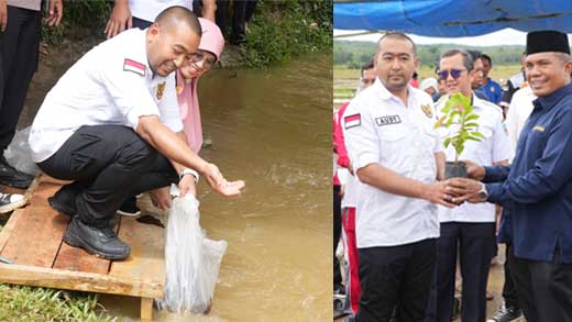Audy Joinaldy lepas bibit ikan