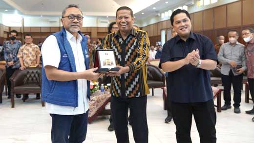 Menteri Perdagangan Zulkifli Hasan Beri Kuliah Umum Di Semarang Yang Dihadiri Menteri Bumn, Erick Thohir