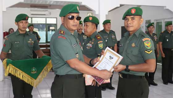 Dandim 0412/LU terima Laporan Korps Raport Prajurit