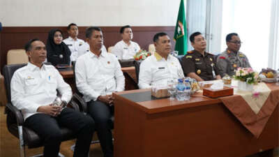 Bupati Solok Ikuti Vidcon Rakor Inspektur Daerah Seluruh Indonesia