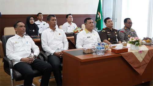 Bupati Solok, Epyardi Asda Ikuti Vidcon Rakor Inspektur Daerah Seluruh Indonesia