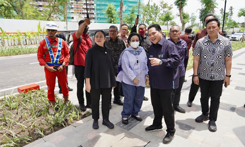 Erick Thohir Dan Megawati Bersama Ketua Dpr Ri, Puan Maharani Foto Bersama