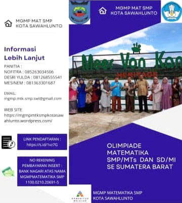 Sawahlunto Tuan Rumah Olimpiade Matematika Tingkat SMP/MTs dan Tingkat SD/MI se-Sumbar 1 Olimpiade Matematika Tingkat SMP/MTs dan Tingkat SD/MI se-Sumbar