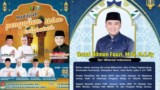 Pengajian Akbar dan Istighotsah di Lapangan Rusunawa KM 2 Kelurahan Blambangan Umpu pada 2 Februari 2023