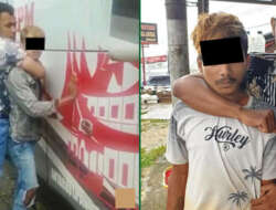 Polisi tangkap seorang pemuda saat turun dari bus