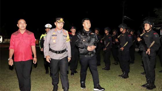 Polres Dharmasraya beserta Forkopimda Gelar Apel Gabungan Pengamanan Pergantian Tahun