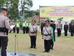Polres Sijunjung Serahterimakan Kapolsek IV Nagari dan Pelepasan Purna Bakti
