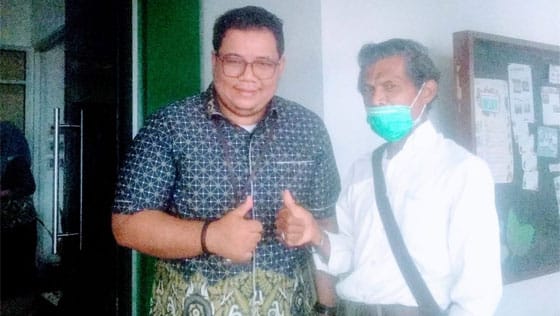 Rizal Hadi Saputra dan wartawan Berita global.id
