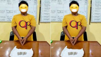 Ringkus Tersangka Narkoba, Satresnarkoba Polres Pessel Sita 10 Paket Ganja