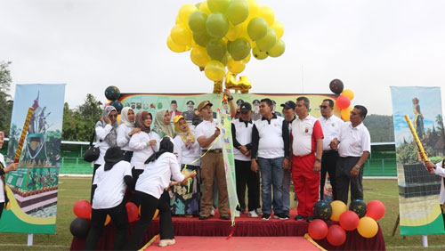 Wabup Iraddatillah Launching Rangkaian HJK Sijunjung ke-74