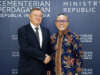 Menteri Perdagangan RI, Zulkifli Hasan dengan Menteri Eurasia, Sergei Glazyev