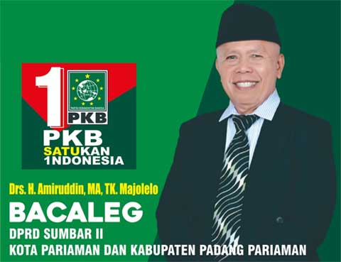 Amiruddin Tuanku Majo Lelo, Bacaleg DPRD Sumbar Dua dari PKB