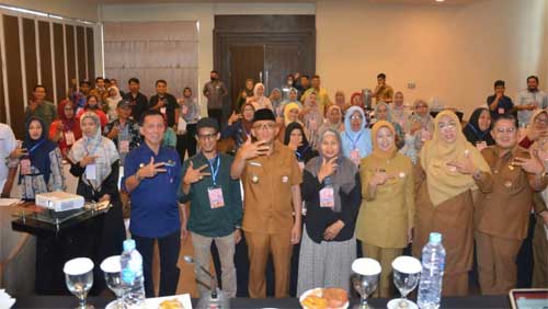 Wali Kota Padang, Hendri Septa hadiri Bimtek Pendaftaran HAKI dan Optimalisasi Digital Marketing bagi Pelaku Ekraf