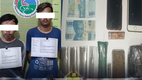 Dua Tersangka Pengedar Ganja