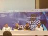 Konferensi pers pengumuman Formula E, di Jakarta Utara