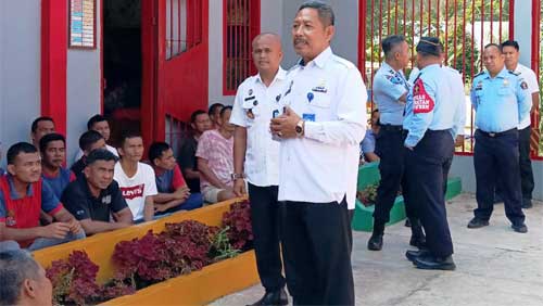 Kepala Kanwil Kemenkumham Sumbar, Haris Sukamto bersama rombongan melakukan Kunjungan Kerja ke Lembaga Pemasyarakatan (Lapas) Kelas III Dharmasraya
