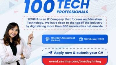 Simak! Education Technology SEVIMA Buka Lowongan 100 Talenta IT