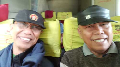 Saco bersama Amirudin di atas bus NPM