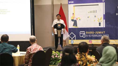 Sekjen Kemendagri, Suhajar Diantoro dalam Rapat Koordinasi (Rakor) TPP ASN di Lingkungan Pemerintah Daerah (Pemda) Tahun Anggaran 2023