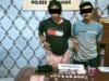 Tersangka pelaku narkotika jenis sabu-sabu beserta barang bukti
